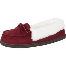 Micro Suede Moccasin Indoor Outdoor Slipper Shoe Wine - Large
