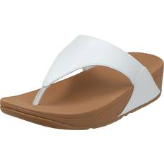 Fitflop Damen Lulu Leder Zehensteg Tanga Sandalen, weiß