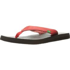 Red Flip-Flops Sanuk Sanuk Women's W Yoga Mat Flip Flop, Bright Red