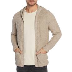 Beige - Unisex Cardigans Rebel REDEFINED Cabe Knit Herren Cardigan Strick-Jacke mit Kapuze TINCSN498 Melange Beige