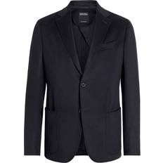 Cashmere - Men Blazers Zegna Oasi single-breasted cashmere blazer men Cupro/Cotton/Cashmere/Rayon Blue