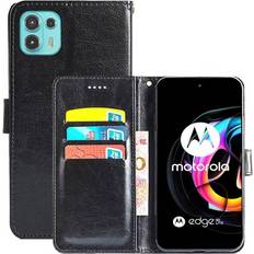 CaseOnline Wallet Cover 3-kort Motorola Edge 20 Lite sort