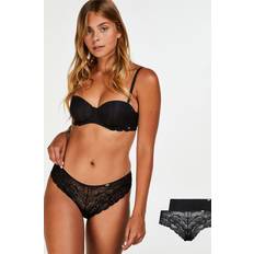 Hunkemöller Trosor Hunkemöller 2-pack brazilian-trosor Angie Svart female