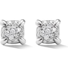 David Yurman 18kt white gold Petite Chatelaine diamond stud earrings women 18kt White Gold/Diamond One Silver