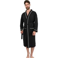 Men Robes NY Threads NY Threads Luxurious Men's Knit Robe Cotton Blend Bathrobe Black, XX-Large