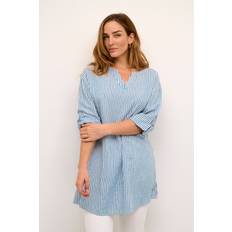 Cream Dresses Cream Venta Three-Quarter Sleeve Relaxed Fit Tunic - Blue