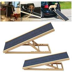 4 Adjustable Height Dog Car Ramp for High Bed Couch suv Car, Pet Ramps