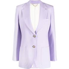 Brass - Women Tops Victoria Beckham notched-lapels single-breasted blazer women Viscose/Viscose/Virgin Wool/Cotton/Polyester/Polyester/Brass Purple