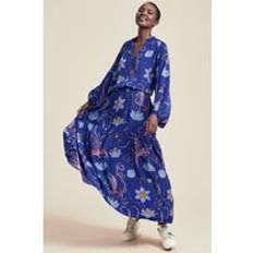 Blåa - Leopard Klänningar Aspiga Leo Maxi Dress Navy