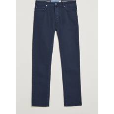 Jacob Cohën Byxor Jacob Cohën Bard Garment Dyed Gabardine Trousers Navy W38