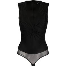 Versace Shapewear & Under Garments Versace knotted V-neck bodysuit women Viscose/Viscose/Spandex/Elastane/Polyamide Black