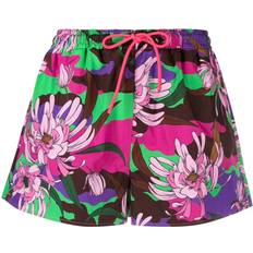 Moncler Women Shorts Moncler floral-print drawstring shorts women Cotton Pink