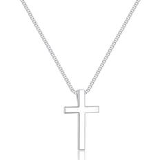 Ursteel Cross Necklace for Men, 925 Sterling Silver Pendant Mens Cross Necklaces Stainless Steel Cross Necklace for Men Necklace Jewelry Gifts for Father Boyfriend Fathers Day Valentines Gifts