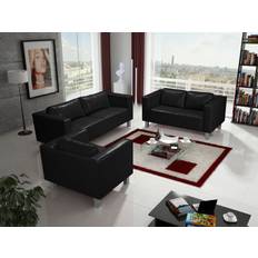 Schwarz Sofas set mailand 3-2-1 Sofa