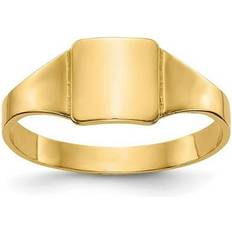 Children - Gold Rings Bagatela 10K Yellow Gold Polished Square Childs Signet Ring