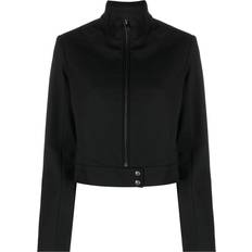 Diesel Women Outerwear Diesel G-Gauri zip-up jacket women Polyester/Wool/Spandex/Elastane/Polyester/Spandex/Elastane Black