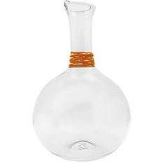 Orange Water Carafes Verve Culture Handblown Orange Swirl Glass Water Carafe