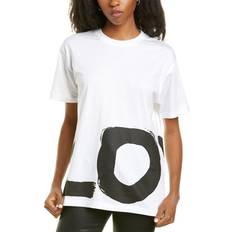 Burberry Dame T-shirts Burberry Love Print To-Tone Bomuld T-Shirt - Hvid