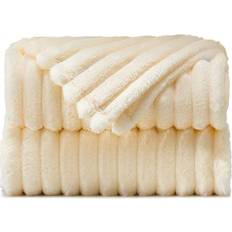 Shein 1pc Coral Fleece Filt Beige (100x70cm)