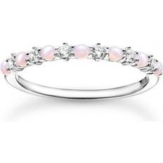 Grey Rings Thomas Sabo Ring pink and white stones multicoloured TR2343-166-7-60