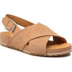 Timberland Hjemmesko & Sandaler Timberland Malibu Waves Cross-strap Sandal For Women In Light Brown Brown