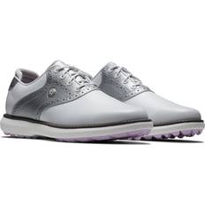 FootJoy Traditions Vandtætte Dame Golfsko Uden Spikes White/Silver/Pur Normal