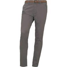 Denim/Jeansstoff - Herren Hosen Tom Tailor Chinos Slim Chino with belt grau