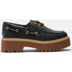 Timberland Snøresko Stone Street 3 Eye Boat - Brun/Mørkegrøn