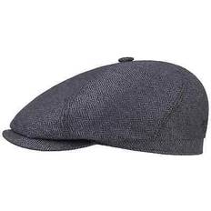 Stetson Milner Silk Flat Cap grey-black