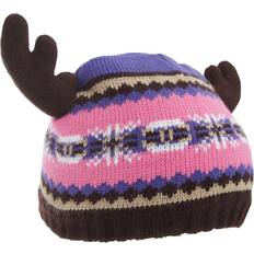 Cheap Beanies Floso Childrens/Kids Fairisle Moose Winter Beanie Hat With Antlers One Size Pink/Purple