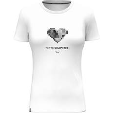 Ciclismo Camisetas Salewa Pure Heart Dry Manga Corta Blanco Mujer - White