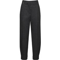 Mid-rise Wool-Blend Pants - Grey