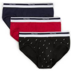 Nautica Men Men's Underwear Nautica Men's Stretch Cotton Briefs, 3-Pack Zinfandel