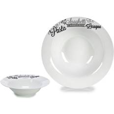 White Soup Bowls BigBuy Home - Soup Bowl 23cm 16pcs