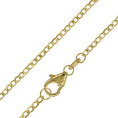 Trendor 51885 Panzerkette 585 Gold Karat Weitpanzer-Collier 1,6 mm