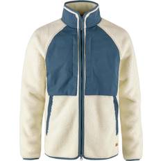 Friluftsjackor - Herr - Vita Fjällräven Men's Vardag Pile Jacket, XL, Chalk White-Indigo Blue