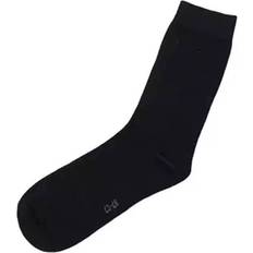 Ekstra Wide Comfortable Rib Socks Black 37-41