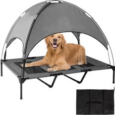 Dog Bed,50in Elevated Dog Bed with Removable Canopy,Portable Dog