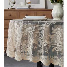 Textiles Warm Home Designs 60 Inch Round with Tablecloth Black