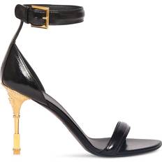 Heels & Pumps Balmain Moneta patent leather sandals black