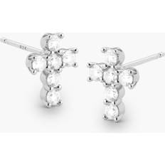 Jaxxon Women Earrings Jaxxon JAXXON Cross Stud Silver Earrings