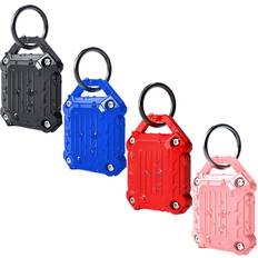 Dovick- Waterproof Airtag Keychain Holder Case,Screw Full Cover Compatible with Apple Air Tag Tracker Key RingMix 4 Pack