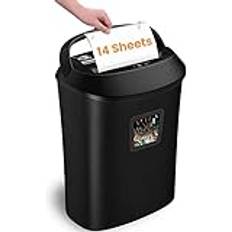 VidaTeco Paper Shredder,VidaTeco 14-Sheet Cross-Cut Shredder with US Patented Cutter,Also Shreds Card/CD,Heavy Duty Paper Shredder for Home Office,Durable&Fast with Jam Proof System,6.6-Gallon Basket ETL