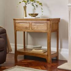 Oak Furnitureland Console Tables Oak Furnitureland Rustic Solid Console Table