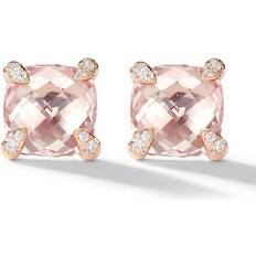 David Yurman Rose Gold Earrings David Yurman 18kt rose gold Chatelaine morganite and diamond stud earrings women 18kt Rose Gold/Diamond/Morganite One Pink