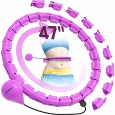 Lila Rockringar Shein JKSHMYT Weighted Hula Circle Hoops for Adults Weight Loss, Infinity Hoop Fit Plus Size 47 Inch/120cm, 24 Detachable Links, Exercise Hoola Hoop Suitabl