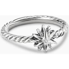 David Yurman Children Jewelry David Yurman Starburst Kids Ring in Sterling Silver with Center Diamond, 8mm