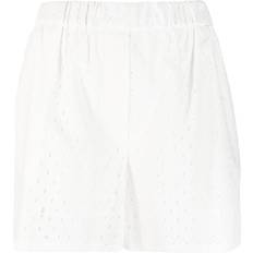 Kenzo Women Shorts Kenzo broderie anglaise cotton shorts women Cotton/Cotton White