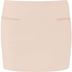 Ferragamo Women Skirts Ferragamo straight mini skirt women Rayon/Virgin Wool Neutrals