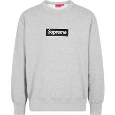 Supreme Men Jumpers Supreme Box Logo Crewneck - Heather Grey